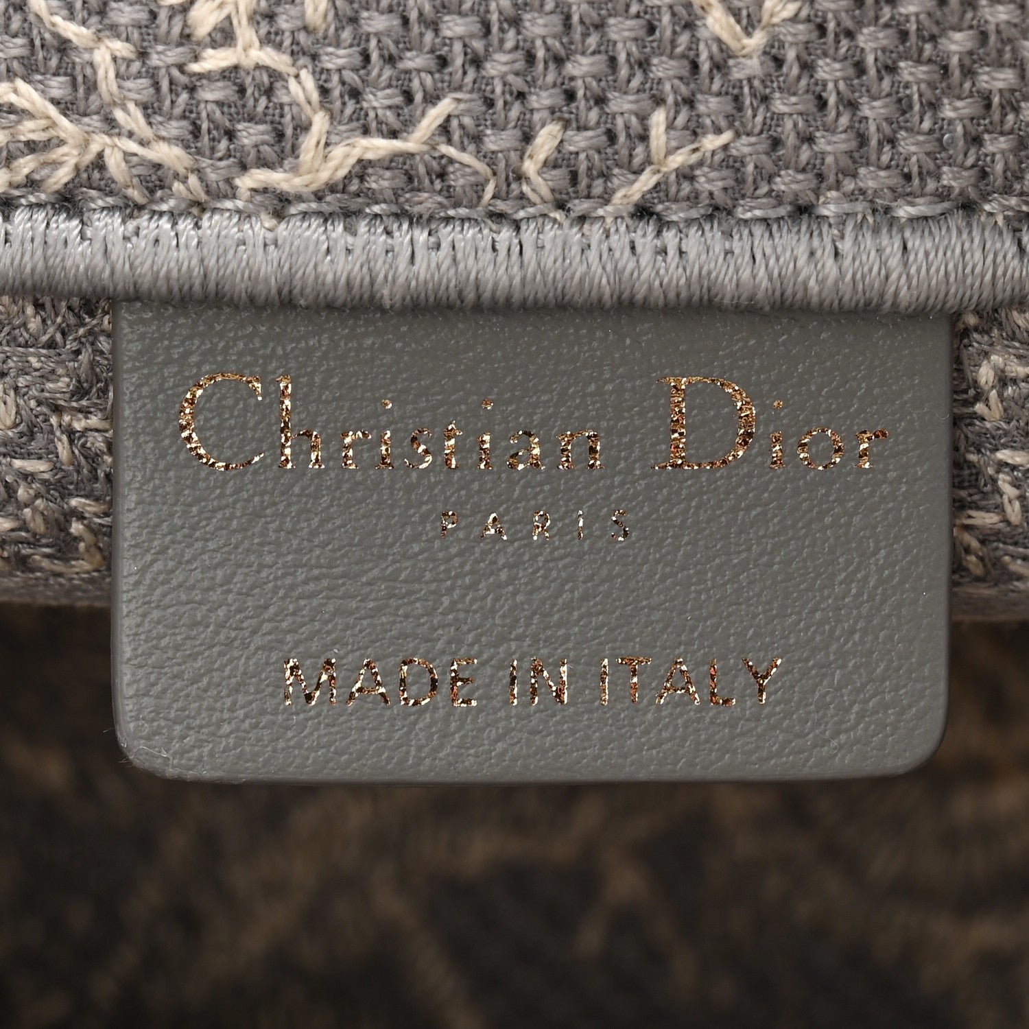 Christian Dior Canvas Embroidered Toile De Jouy Reverse Mini Book Tote With Strap Grey 6 of 11