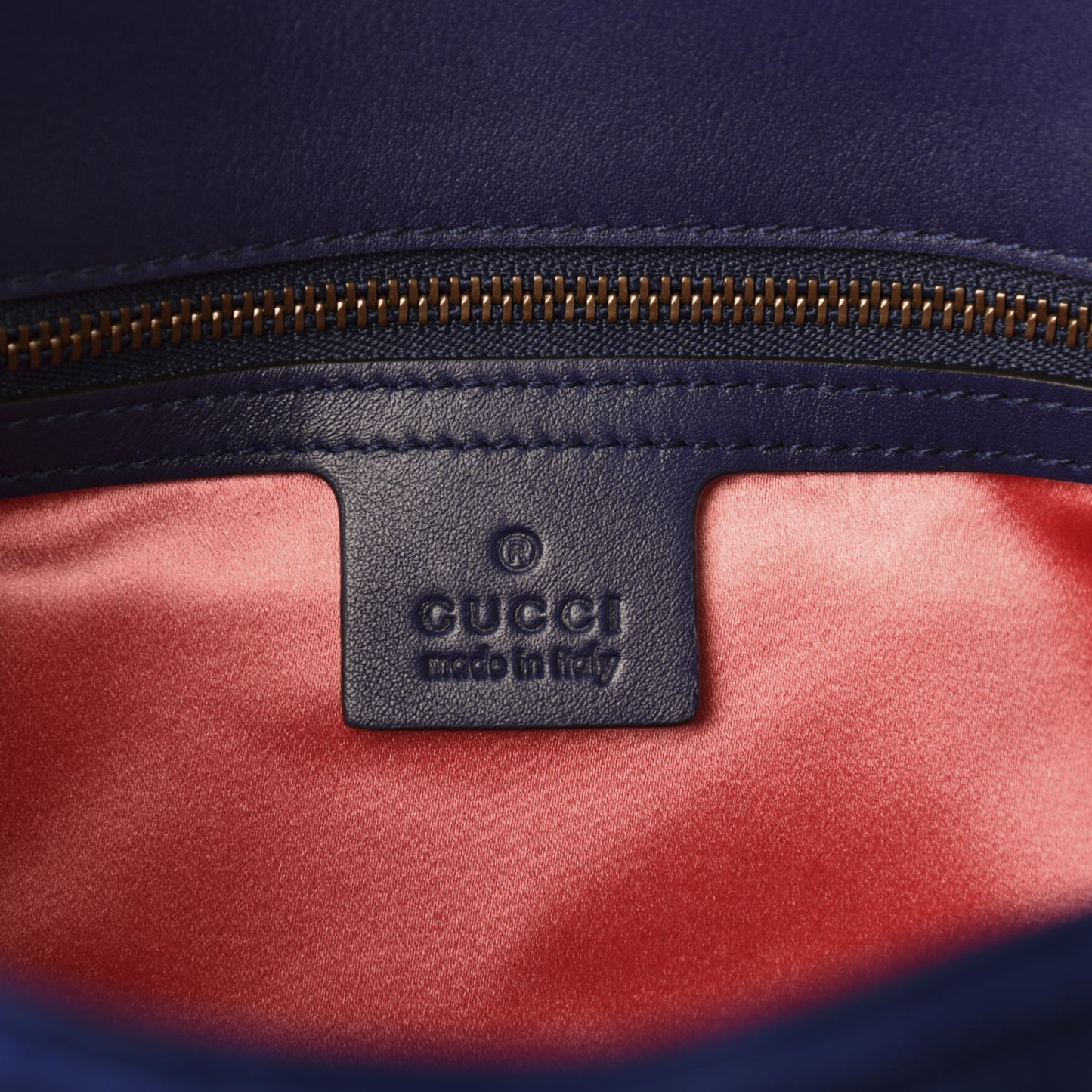 Velvet Matelasse Deer Embroidered Small GG Marmont Shoulder Bag Cobalt