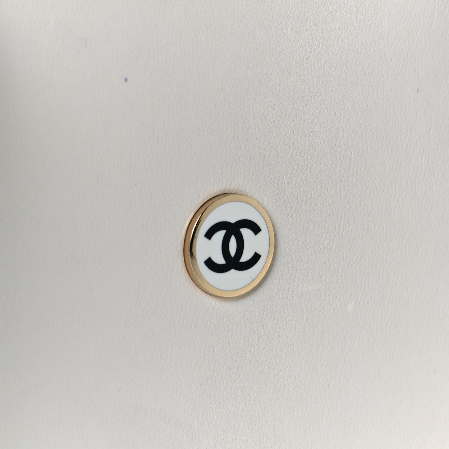 Lambskin No. 5 Perfume Box Evening Clutch White Black