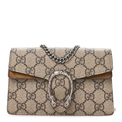 Gucci GG Supreme Monogram Super Mini Dionysus Shoulder Bag Taupe 2 of 19