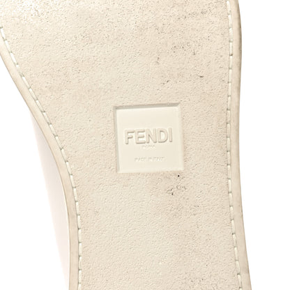 Fendi Calfskin Bugs Eye Print Mens Low Top Sneakers 9 White Yellow 6 of 9