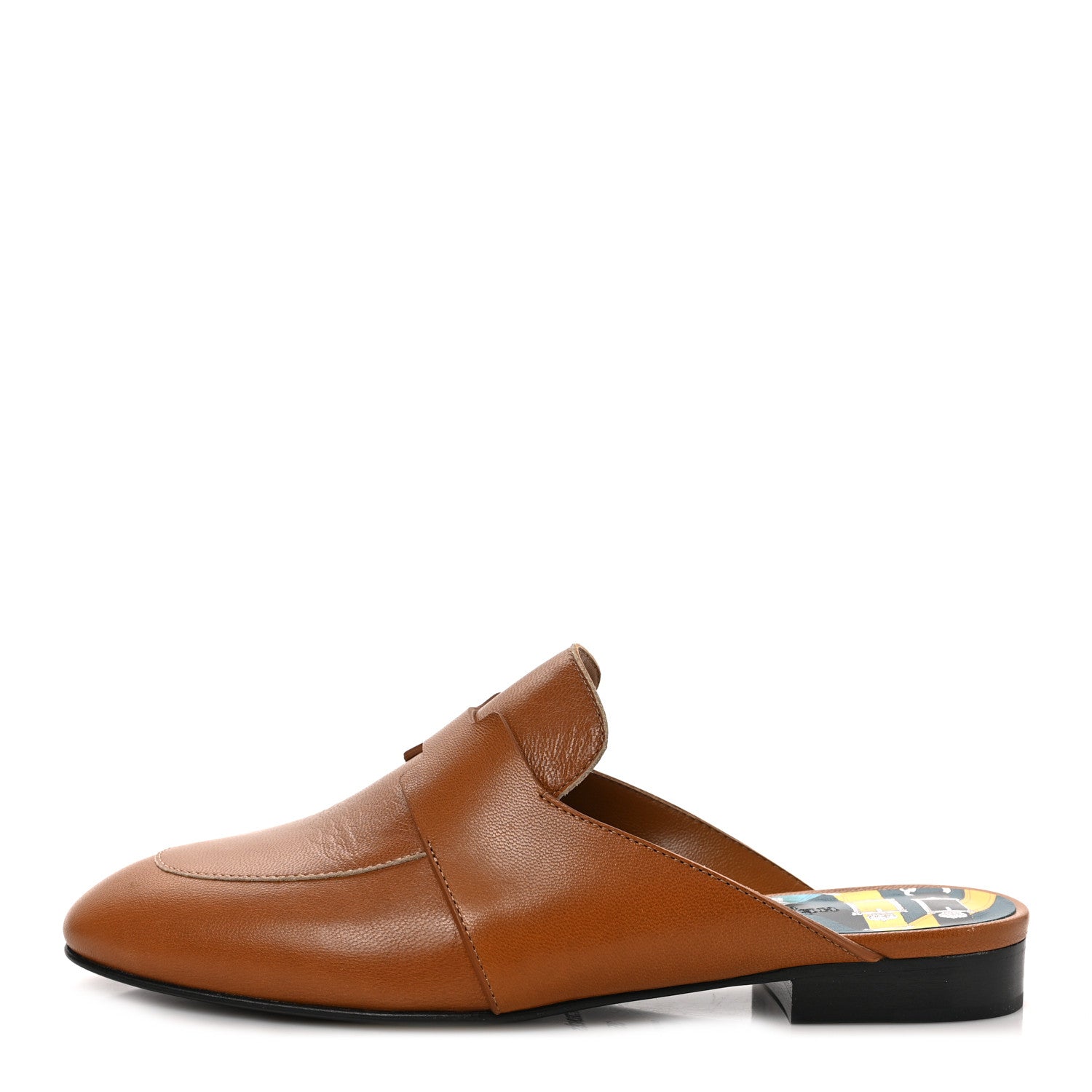 Hermes Goatskin Womens Catena Mules 35 Beige Dore 1 of 9