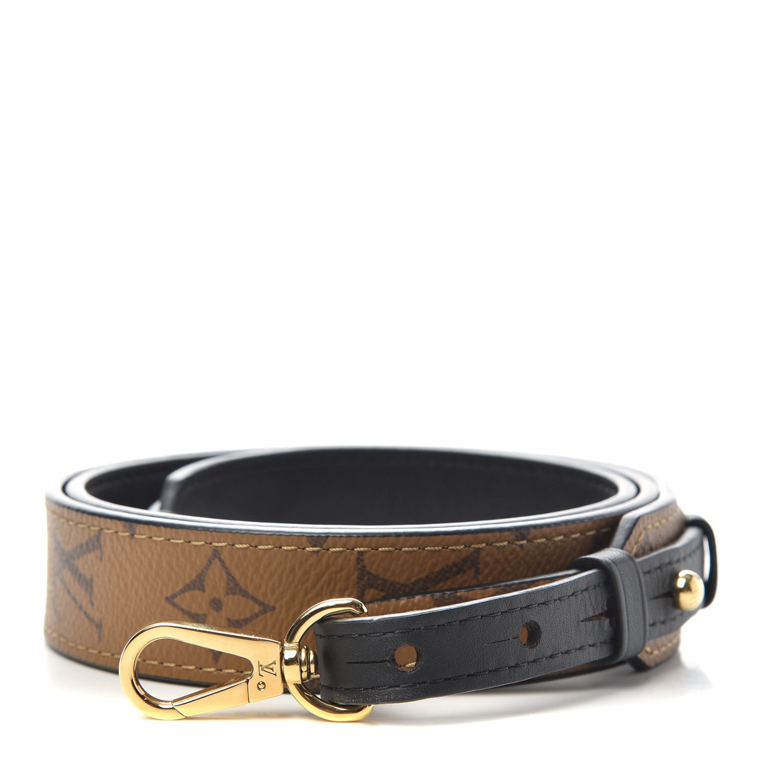 Louis Vuitton Reverse Monogram Bandouliere Shoulder Strap XL Black 1 of 6