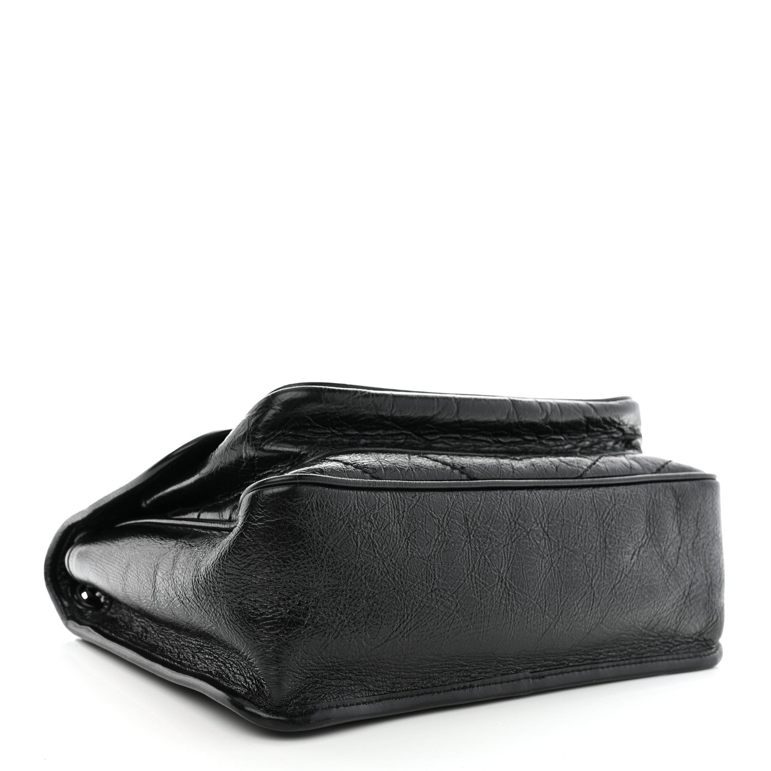 Saint Laurent Crinkled Calfskin Matelasse Monogram Medium Niki Chain Satchel Black 4 of 10