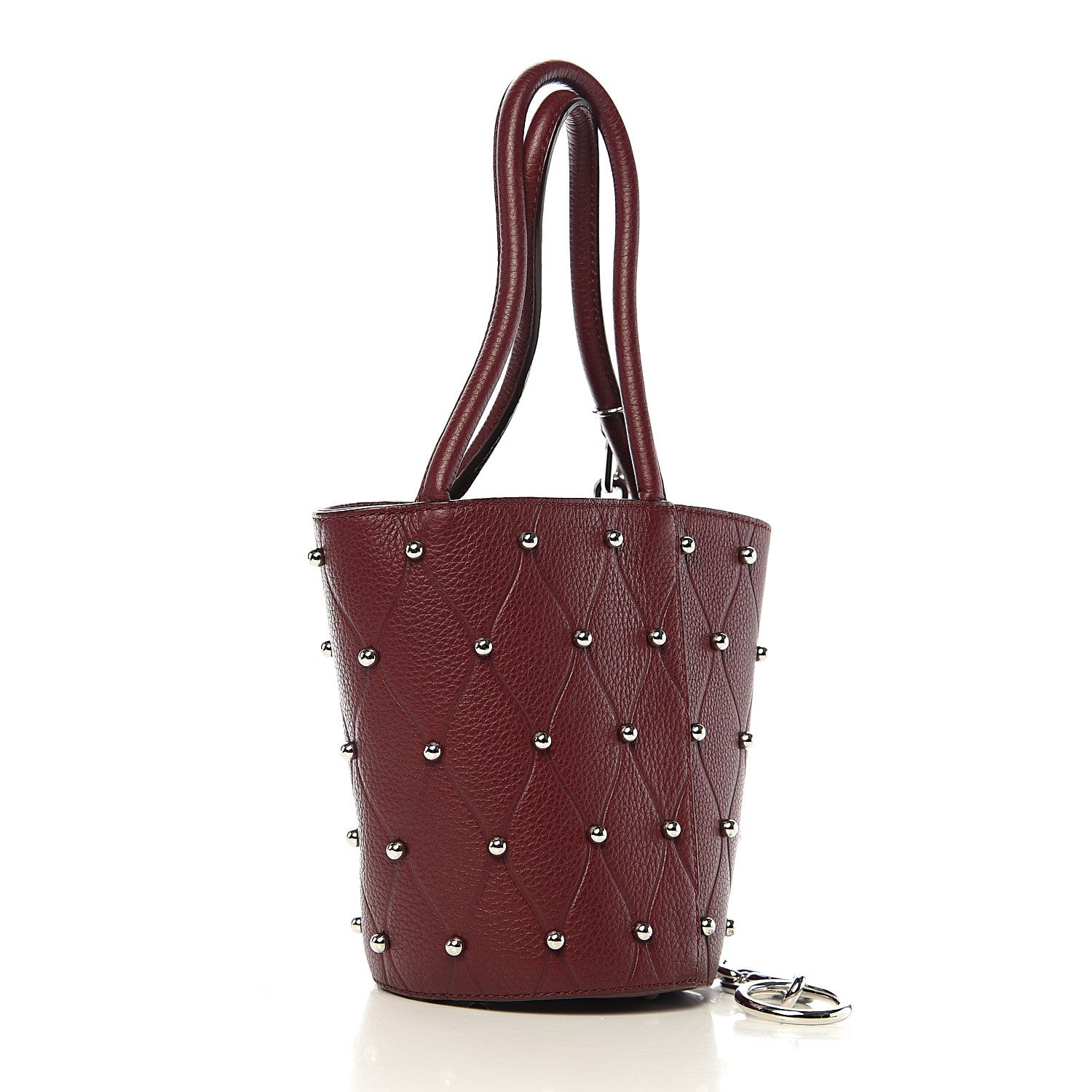 Alexander Wang Pebbled Calfskin Mini Roxy Bucket Bag Burgundy 2 of 10