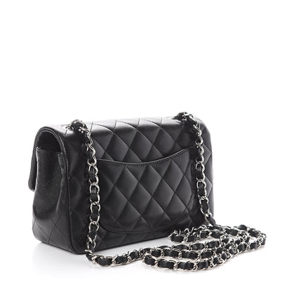 Chanel Lambskin Quilted Mini Rectangular Flap Black 2 of 8
