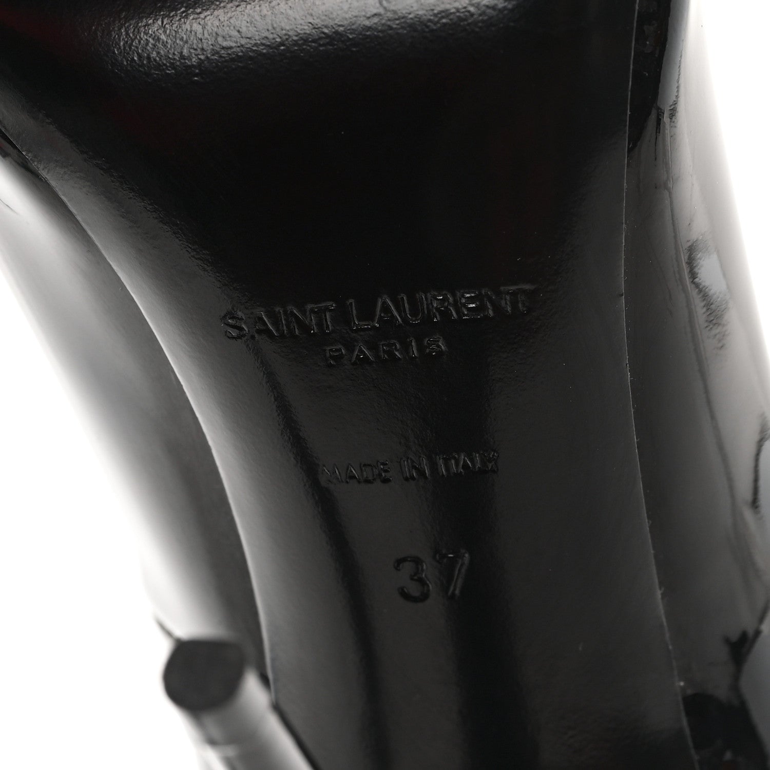 Saint Laurent Patent Instinct Pumps 37 Black 7 of 10
