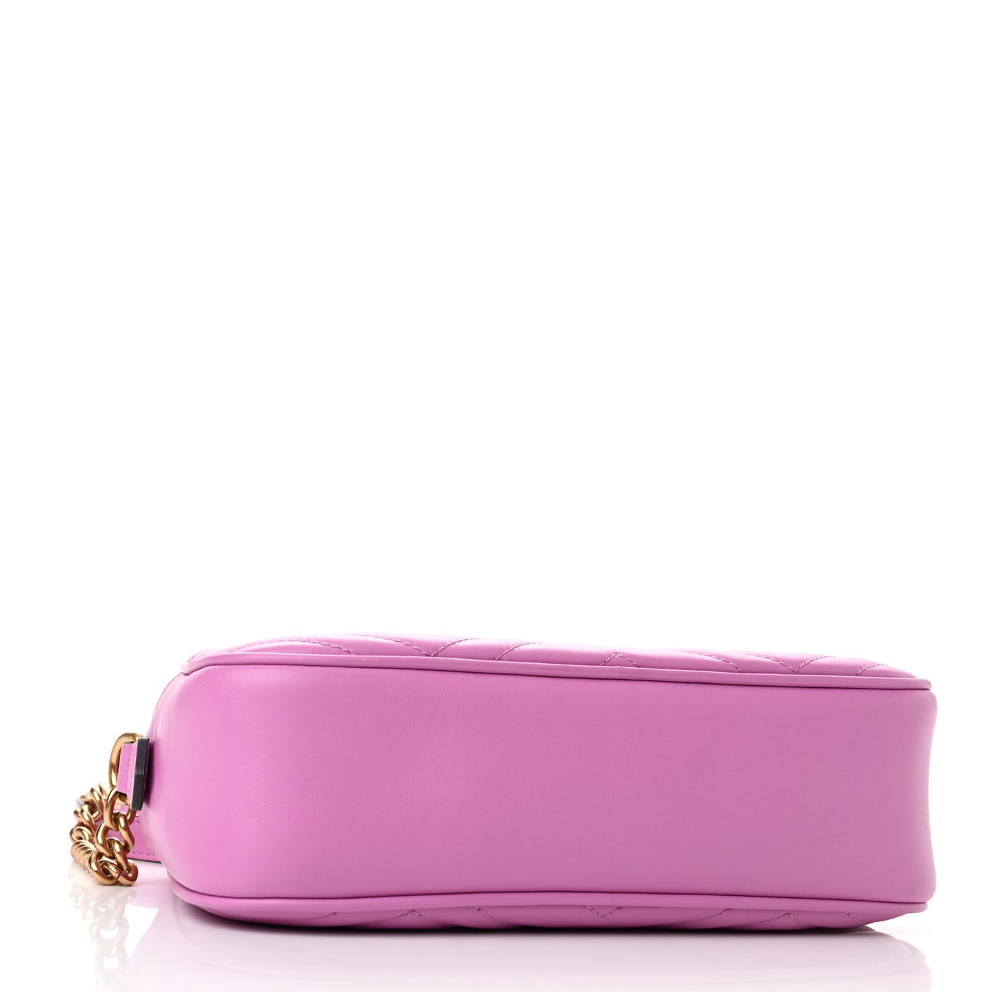 Calfskin Matelasse Small GG Marmont Chain Shoulder Bag Candy Mousse