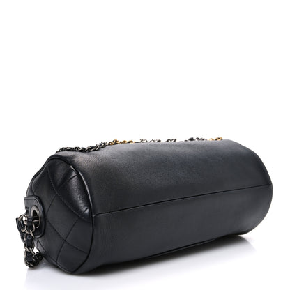 Chanel Metallic Lambskin Signe Bowling Bag Black 4 of 10