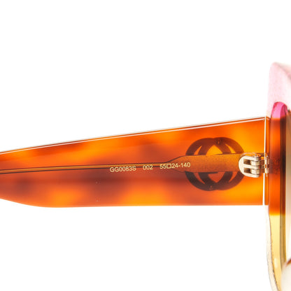 Gucci Square Frame GG0083S Sunglasses Glitter Pink Multi 6 of 7