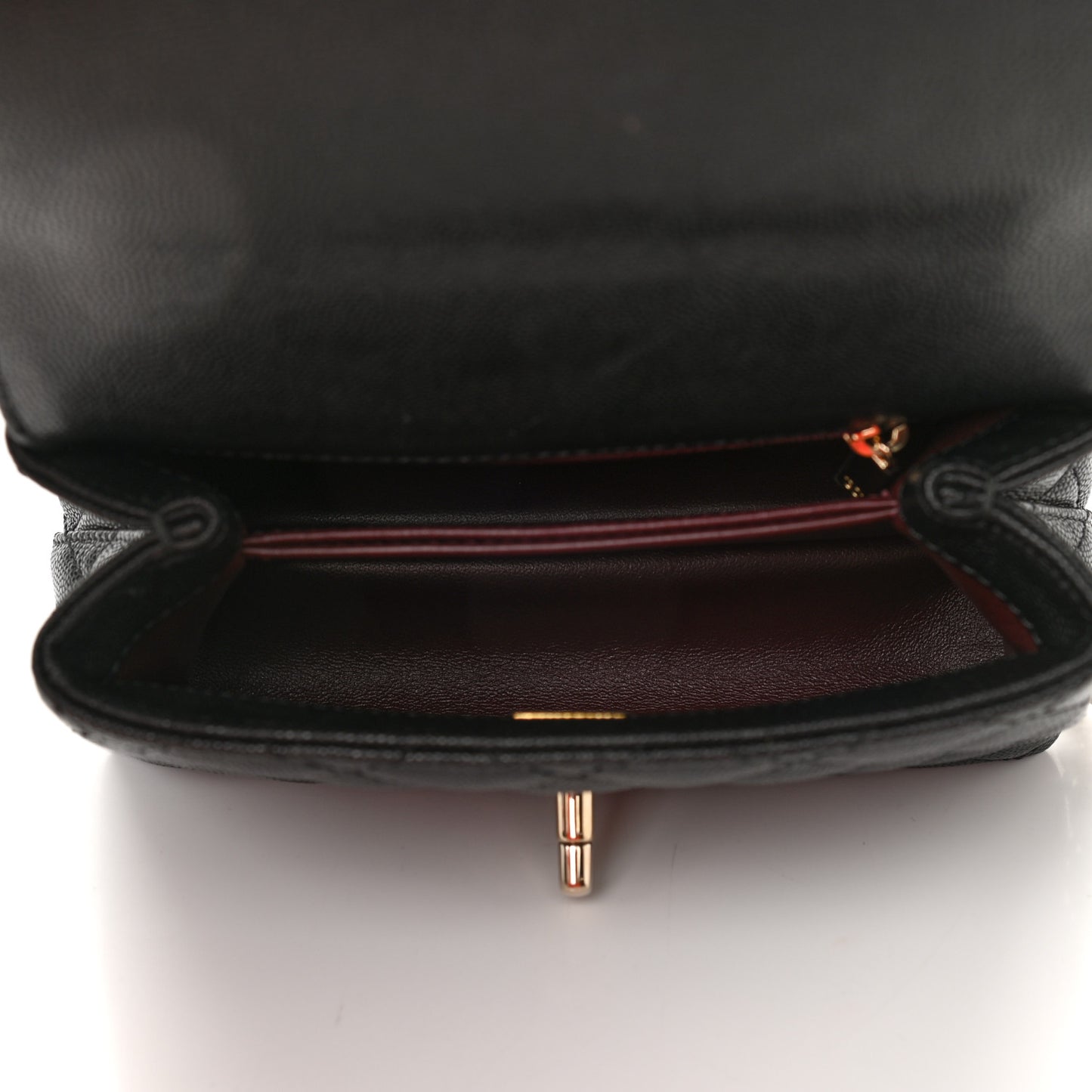 Caviar Quilted Extra Mini Coco Handle Flap Black
