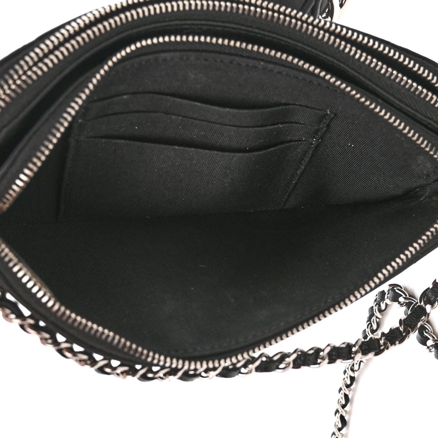 Chanel Lambskin Quilted CC Box Clutch With Chain Black 6 of 11