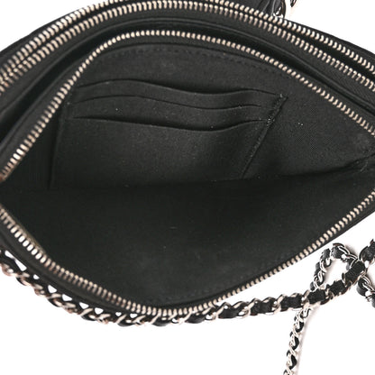Chanel Lambskin Quilted CC Box Clutch With Chain Black 6 of 11