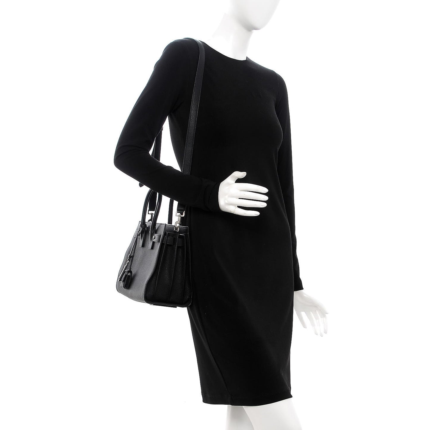 Grained Calfskin Baby Sac De Jour Souple Black