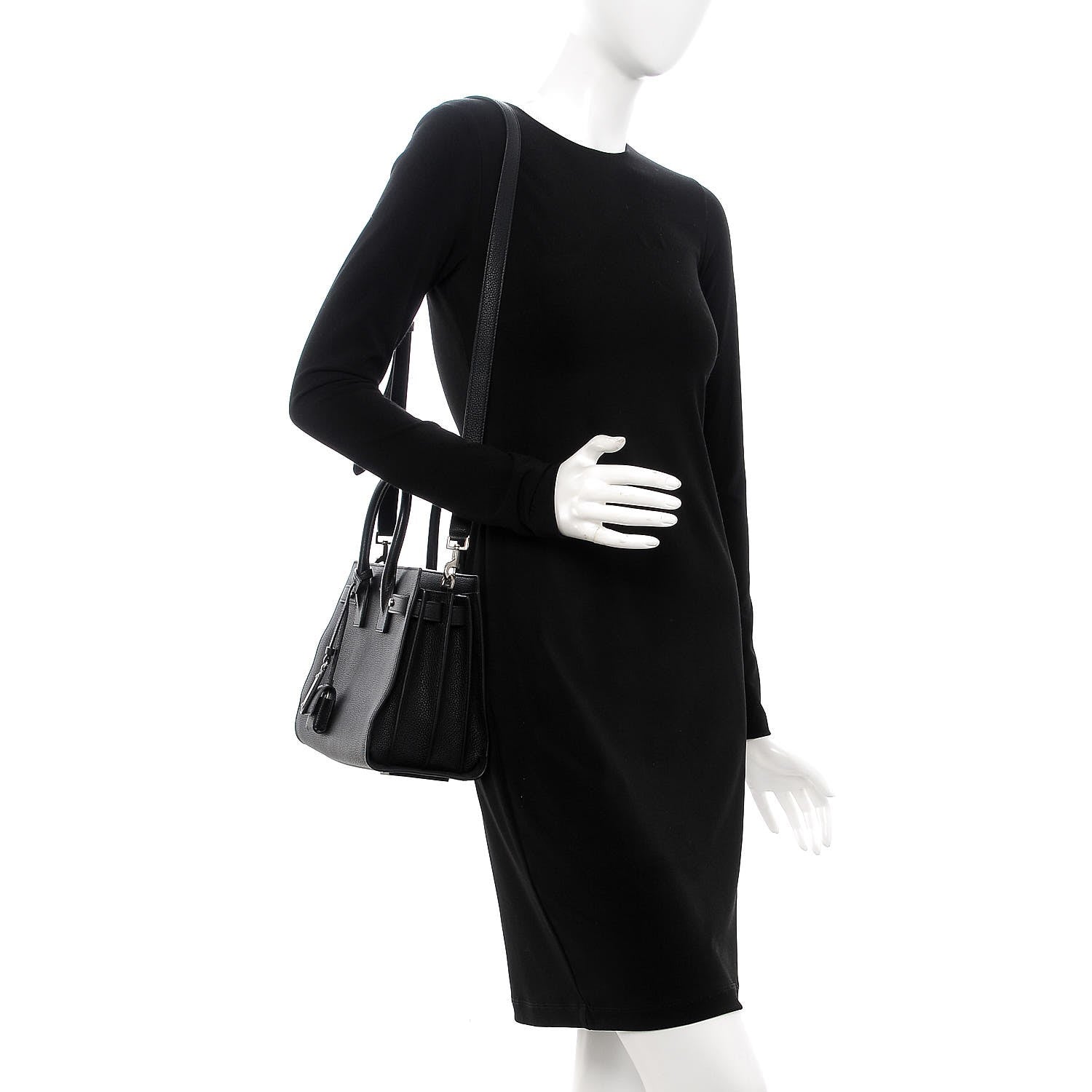 Saint Laurent Grained Calfskin Baby Sac De Jour Souple Black 3 of 8