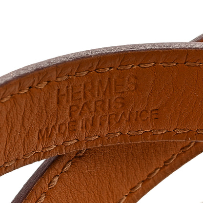 Hermes Epsom Kelly Double Tour Bracelet S Orange 4 of 4