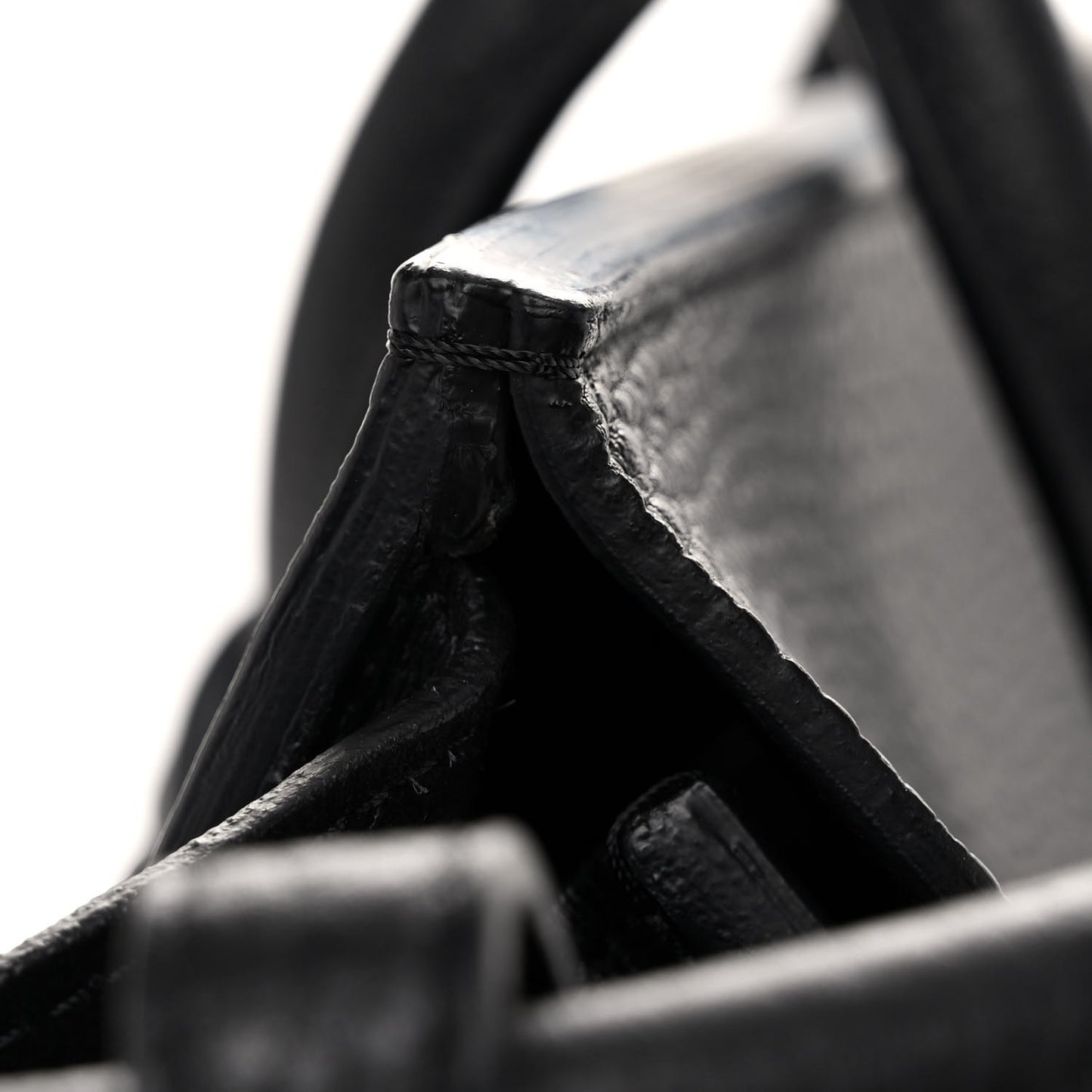 Crisped Calfskin Medium Tie Knot Tote Black