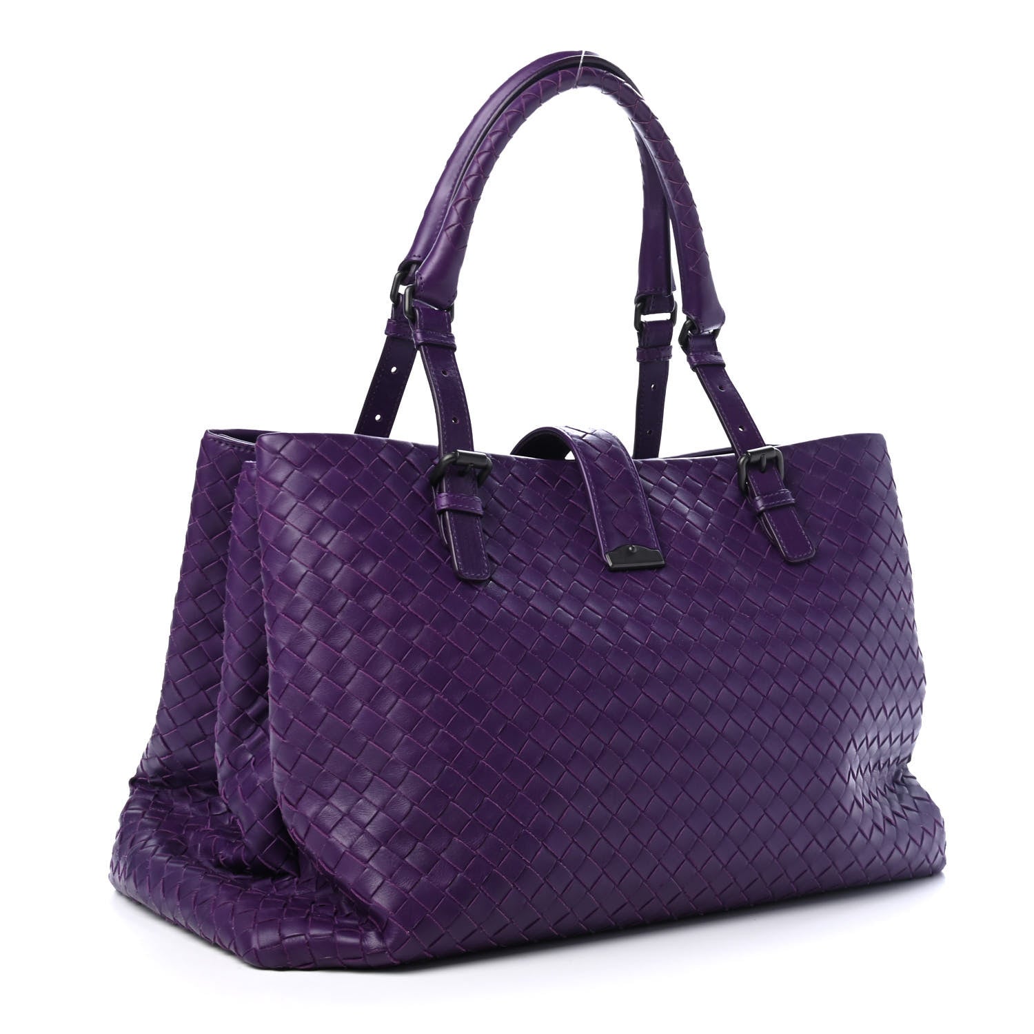 Bottega Veneta Nappa Intrecciato Medium Roma Tote Plum 2 of 4