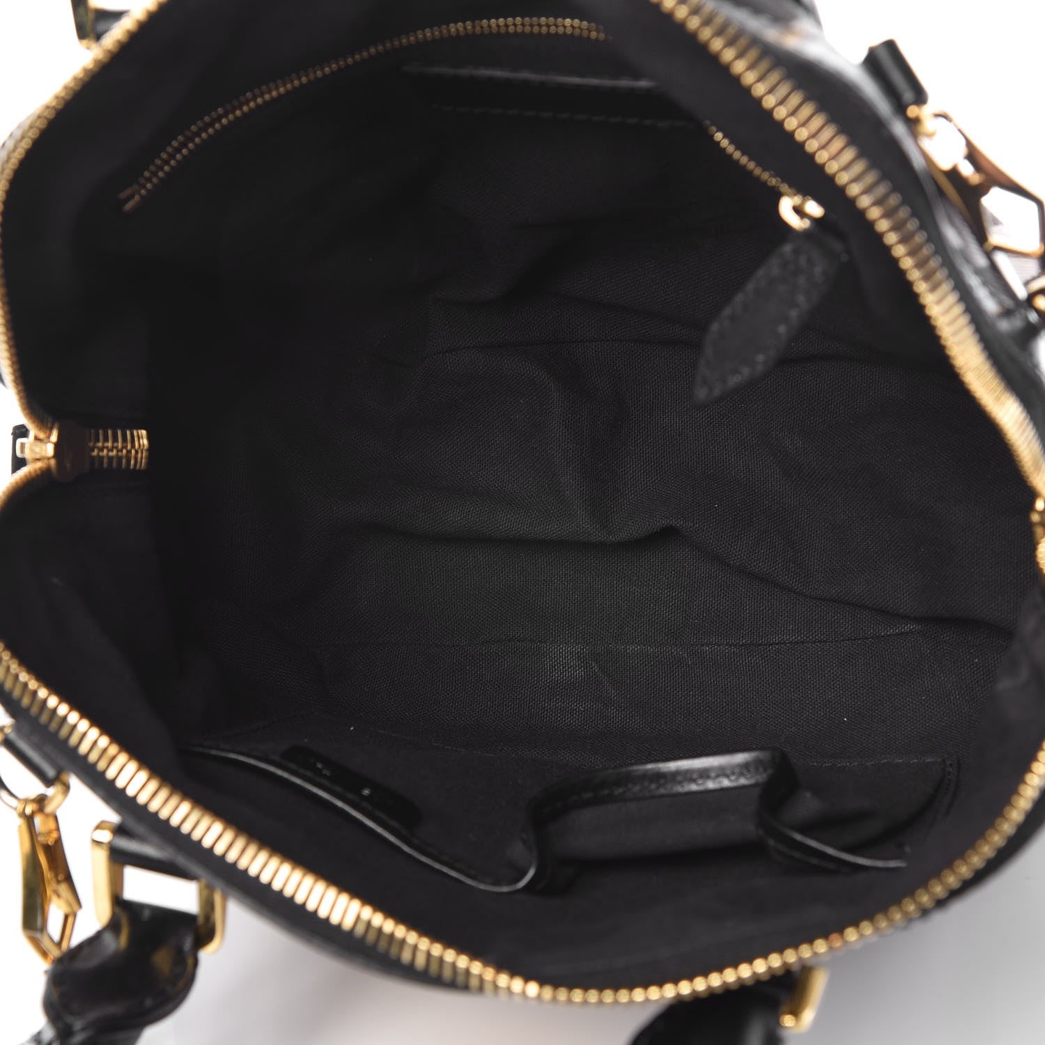 Burberry Bridle Calfskin House Check Small Orchard Bowling Bag Black 6 of 14