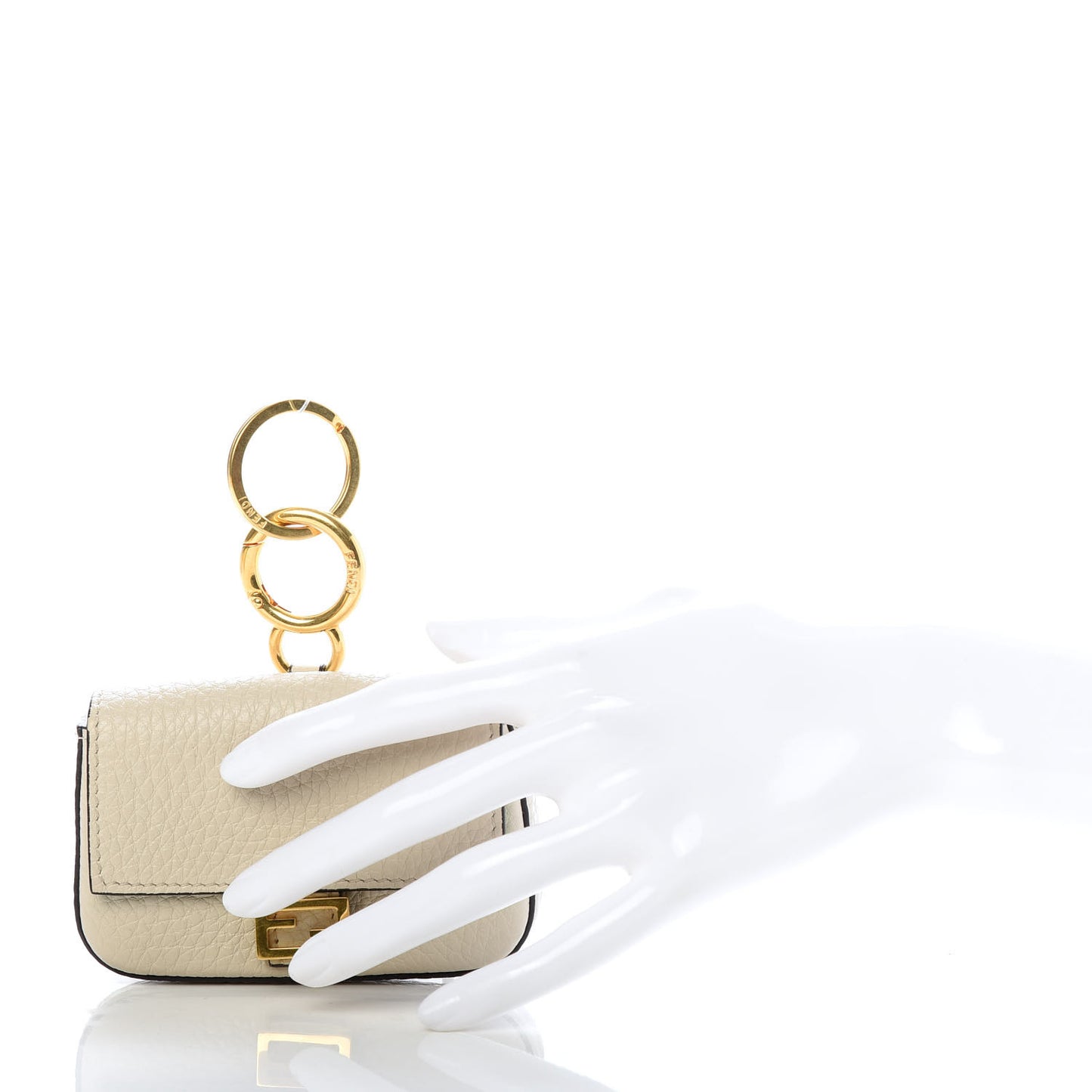 Cuoio Romano Micro Baguette Charm Latte