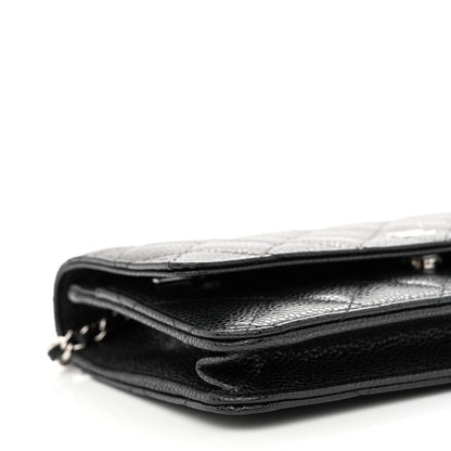 Chanel Caviar Quilted Wallet On Chain WOC Black 10 of 12
