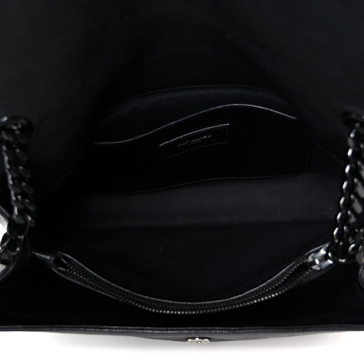 Grain De Poudre Medium West Hollywood Monogram Fold-Over Black