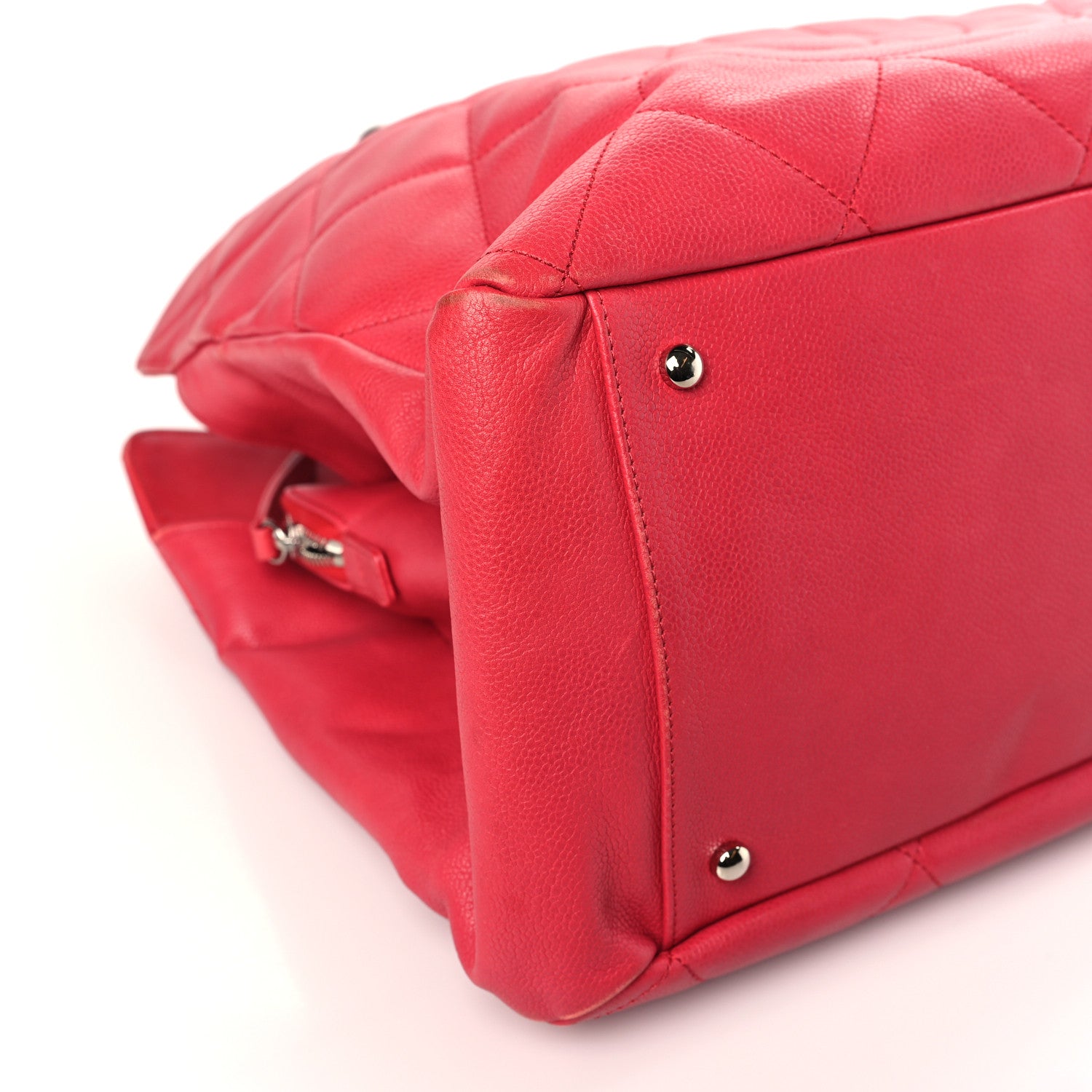 Chanel Soft Caviar Quilted Large CC Timeless Tote Fuchsia 8 of 10