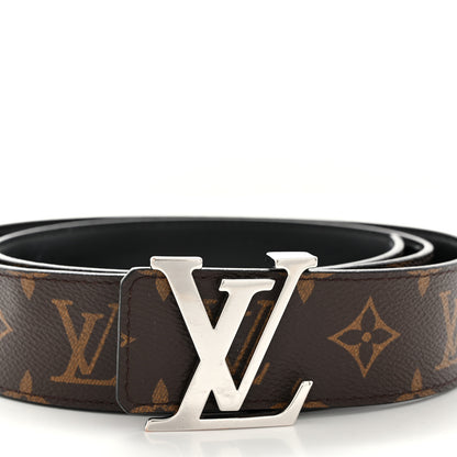 Louis Vuitton Calfskin Monogram 40mm LV Initiales Reversible Belt 95 38 Black 3 of 12