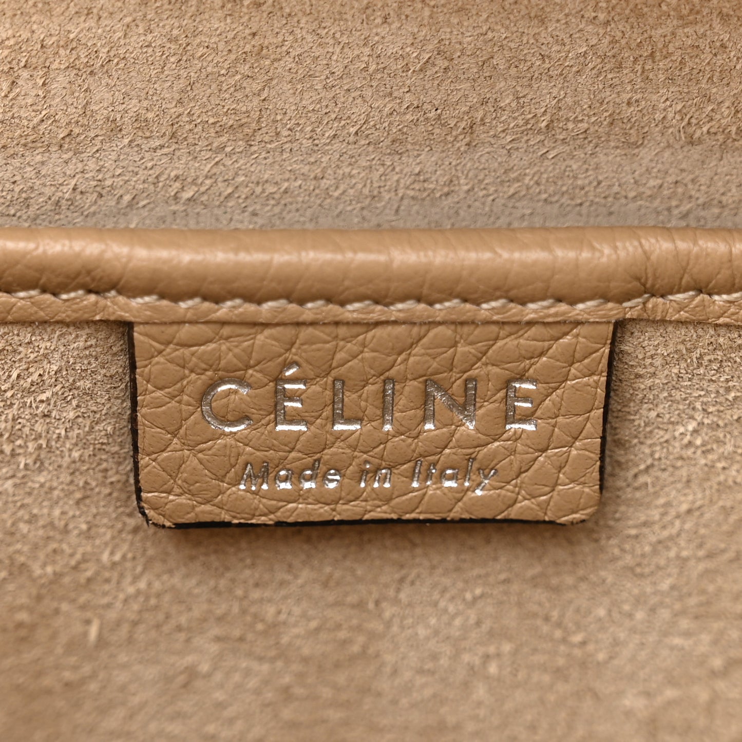 Drummed Calfskin Nano Luggage Dune