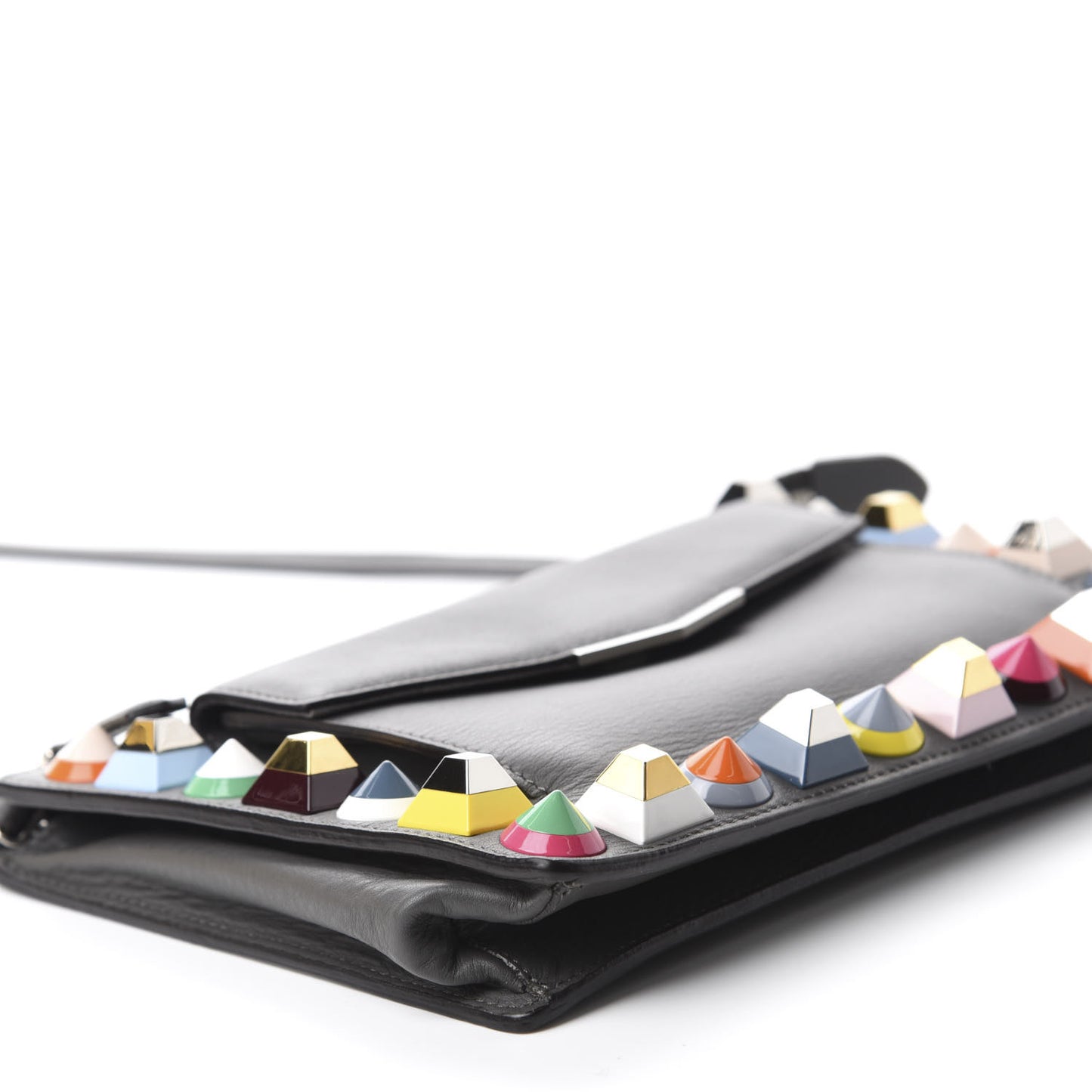 Vitello Dolce Studded Mini 2Jours Pouch Black Multicolor