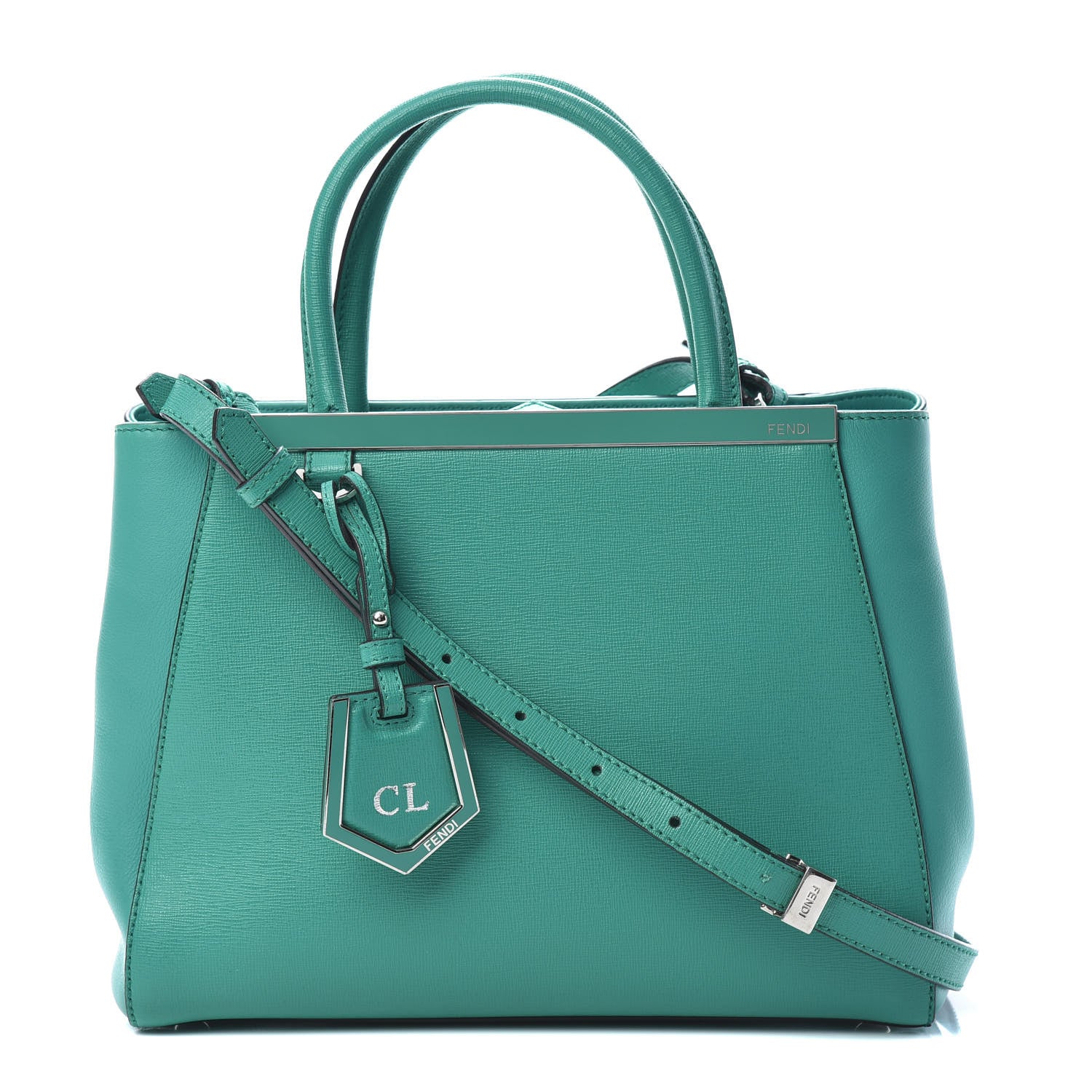 Fendi Vitello Elite Flamingo Petite 2Jours Tote Lago 1 of 14