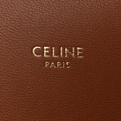 Celine Triomphe Canvas Calfskin Medium Triomphe Bag Tan 7 of 13