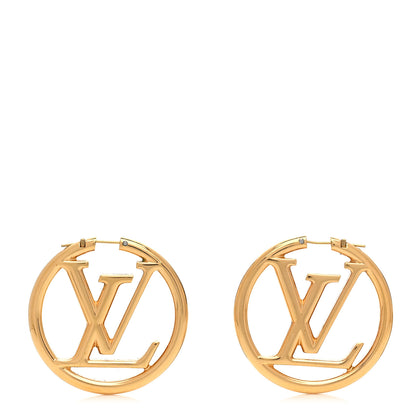 Louis Vuitton Louise Hoop Earrings Gold 1 of 4