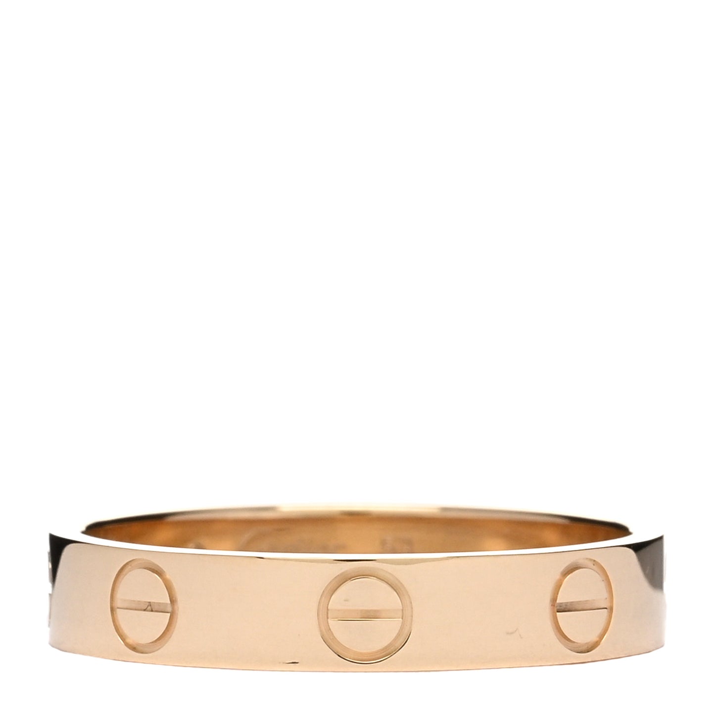 18K Yellow Gold 3.5mm LOVE Wedding Band Ring 53 6.5