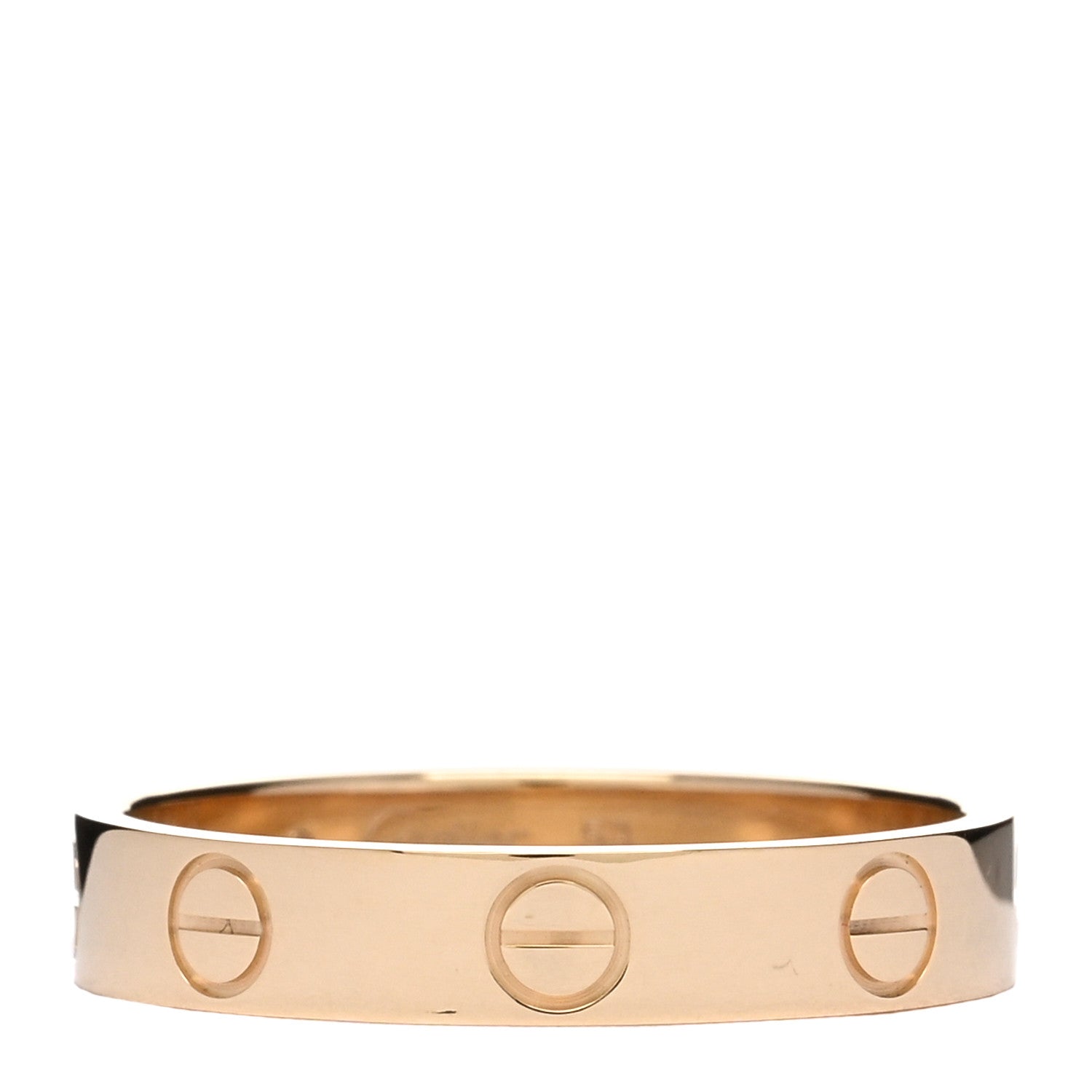 Cartier 18K Yellow Gold 3.5mm LOVE Wedding Band Ring 53 6.5 3 of 5