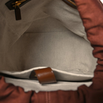 Gucci GG Supreme Monogram Azalea Calfskin Medium Retro Interlocking G Buckle Backpack Beige Ebony Brown Sugar 5 of 12