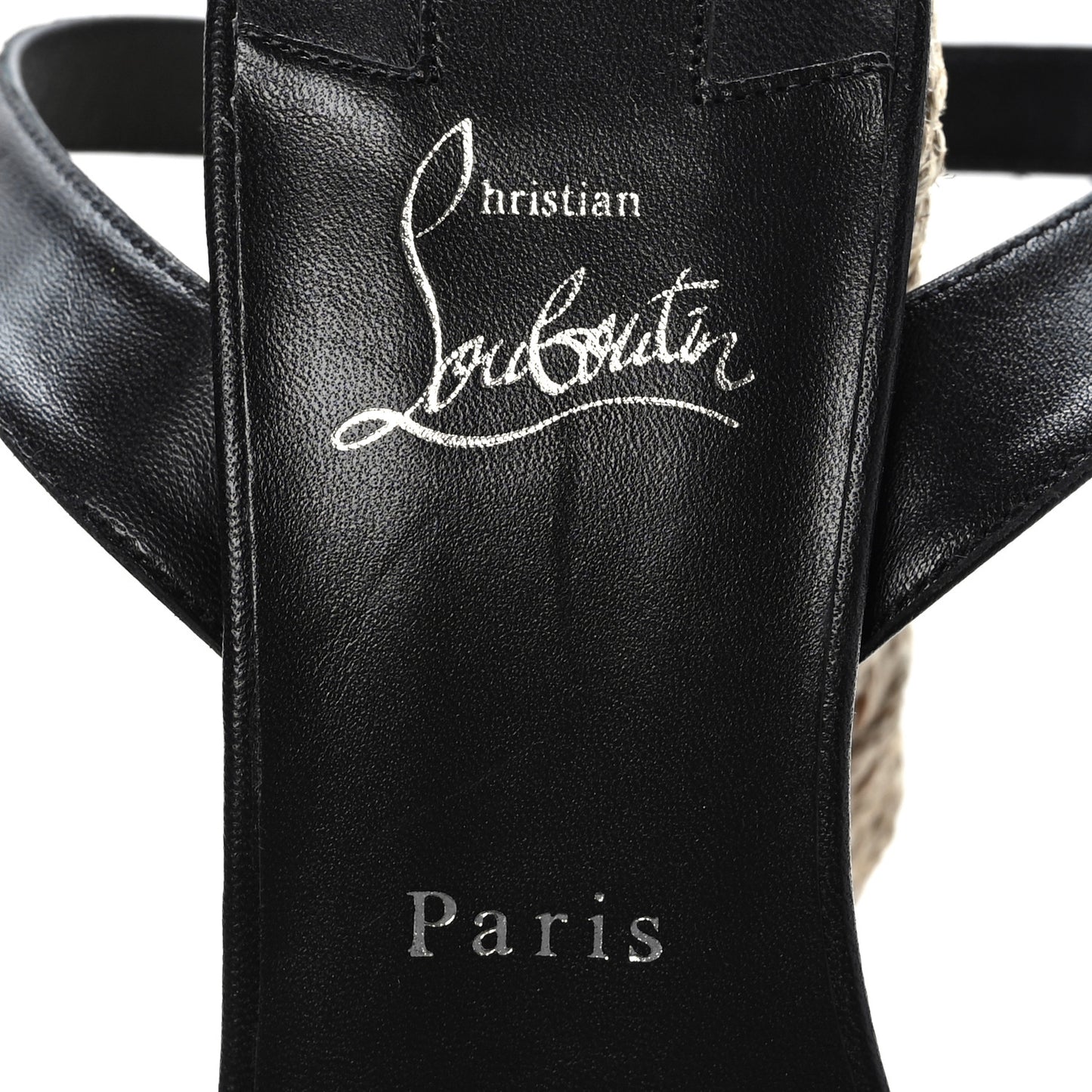 Calfskin Mariza Espadrille 130 Sandals 40 Black Naturel