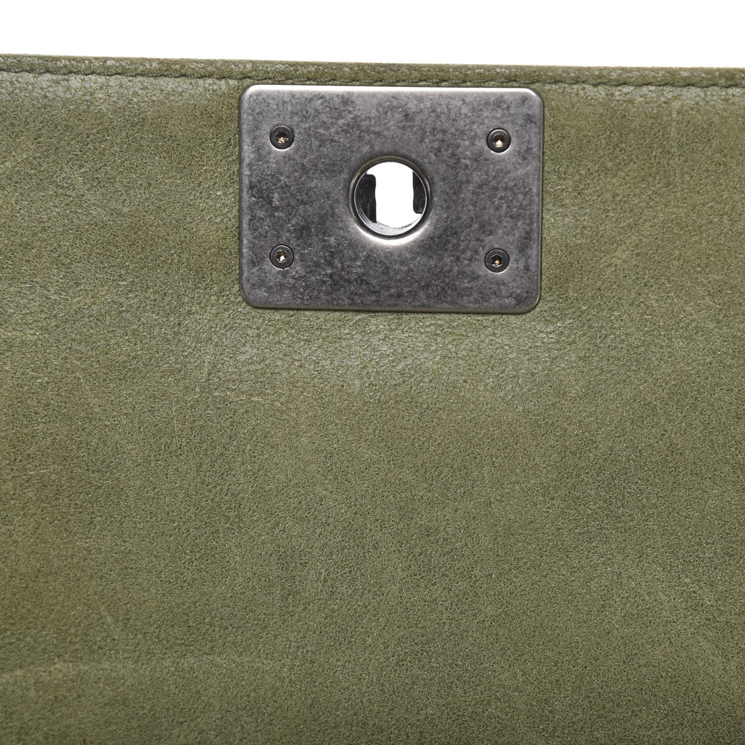 Chanel Goatskin Chesterfield Quilted Medium Celtic Boy Flap Green 14 of 15