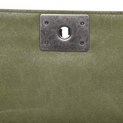 Chanel Goatskin Chesterfield Quilted Medium Celtic Boy Flap Green 14 of 15