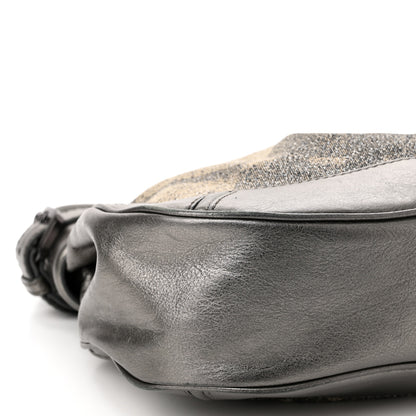 Burberry Shimmer Check Medium Fairby Hobo Pewter 8 of 10