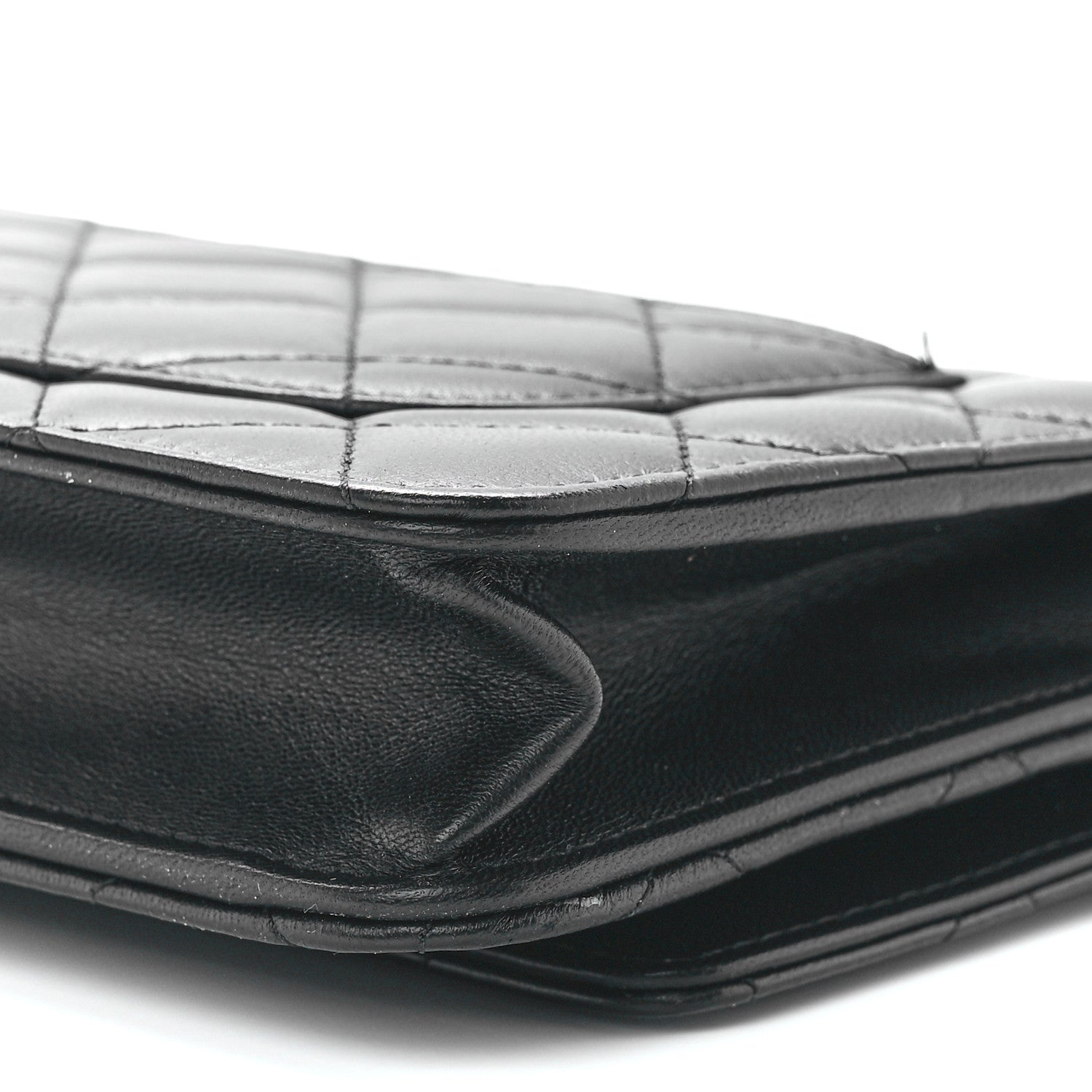 Chanel Lambskin Quilted Wallet On Chain WOC Black 12 of 12