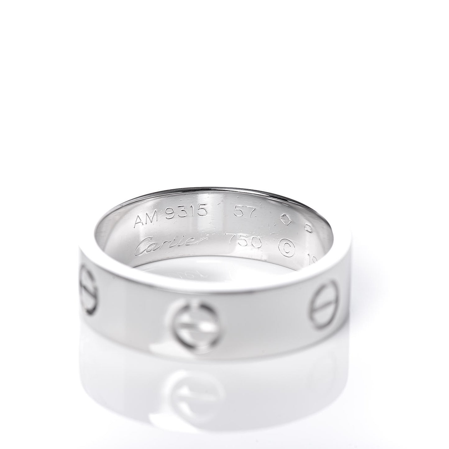 18K White Gold 5.5mm LOVE Ring 57 8