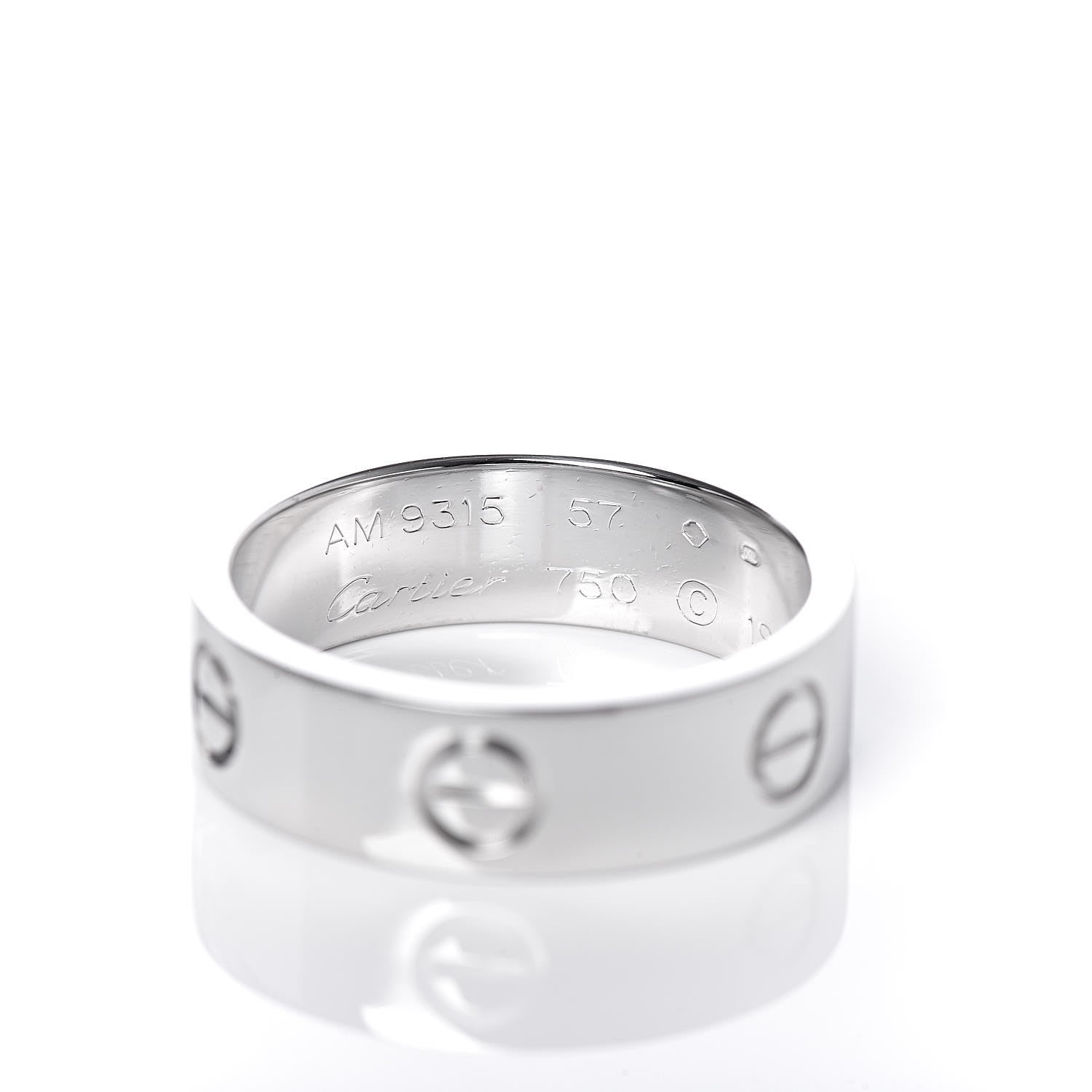 Cartier 18K White Gold 5.5mm LOVE Ring 57 8 4 of 6