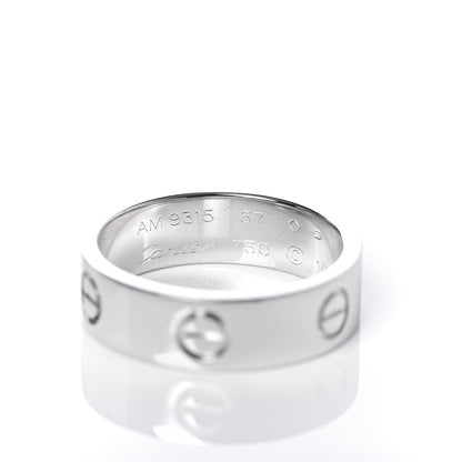 Cartier 18K White Gold 5.5mm LOVE Ring 57 8 4 of 6