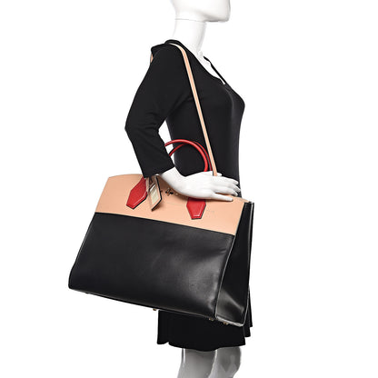 Louis Vuitton Calfskin City Steamer XL Black Creme Bourgogne 2 of 15