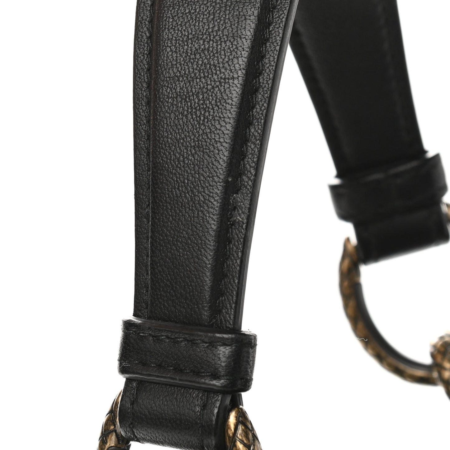 Nappa Intrecciato Medium Loop Black
