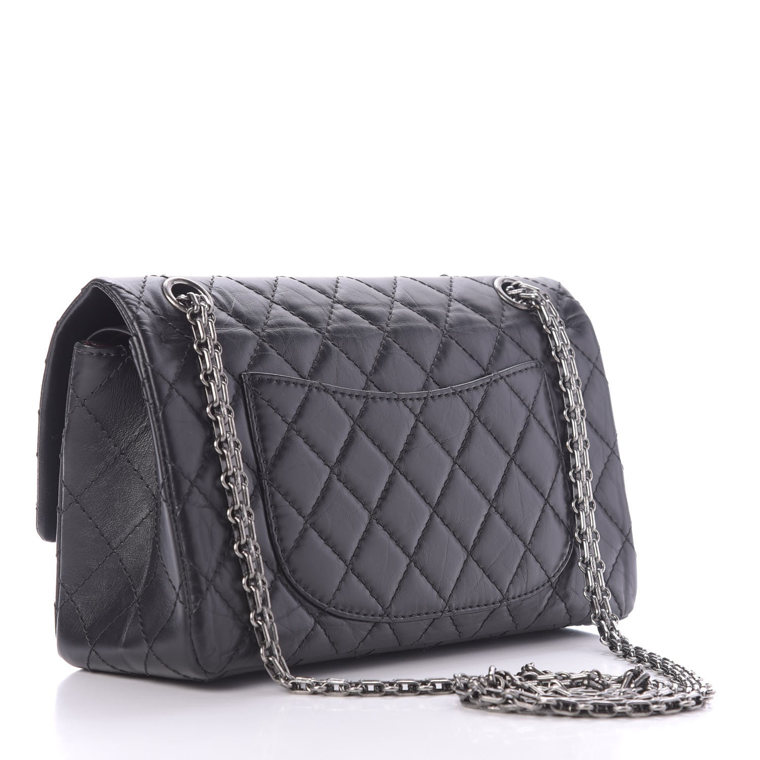 Chanel Aged Calfskin Quilted 2.55 Reissue 225 Flap Black 3 of 11