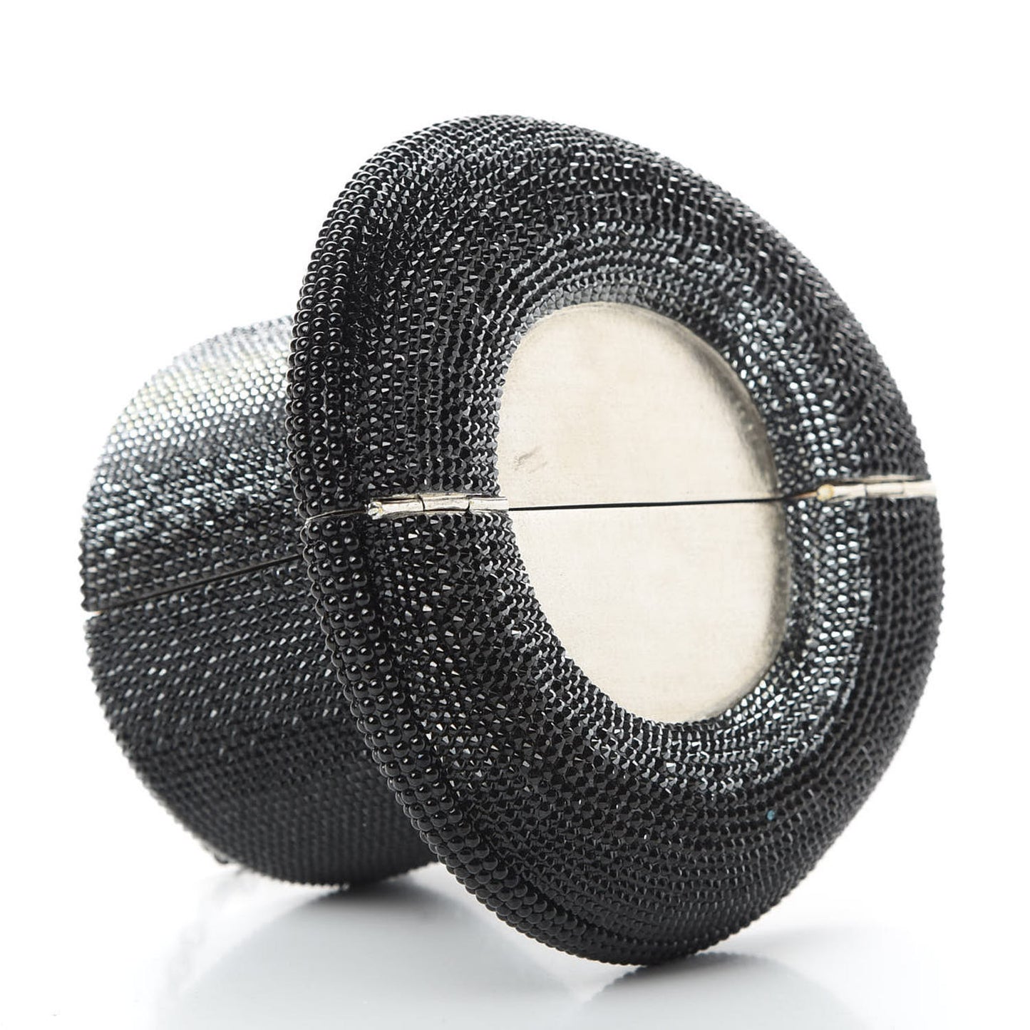 Swarovski Crystal Top Hat Clutch Jet Multicolor