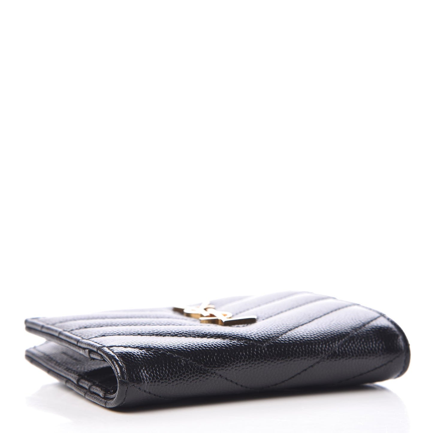 Grain De Poudre Matelasse Chevron Monogram Zipped Card Case Black