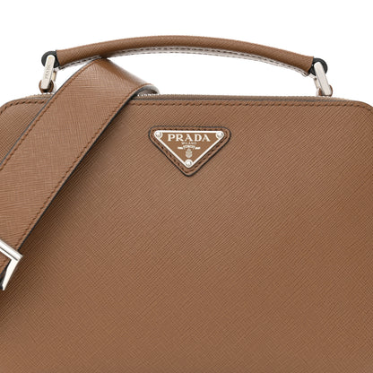 Prada Saffiano Travel Medium Brique Crossbody Bag Cannella 8 of 11